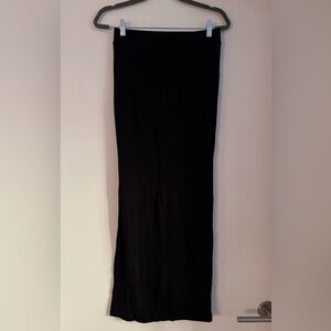 ATM Anthony Thomas Melillo Classic Black Maxi Skirt with slit